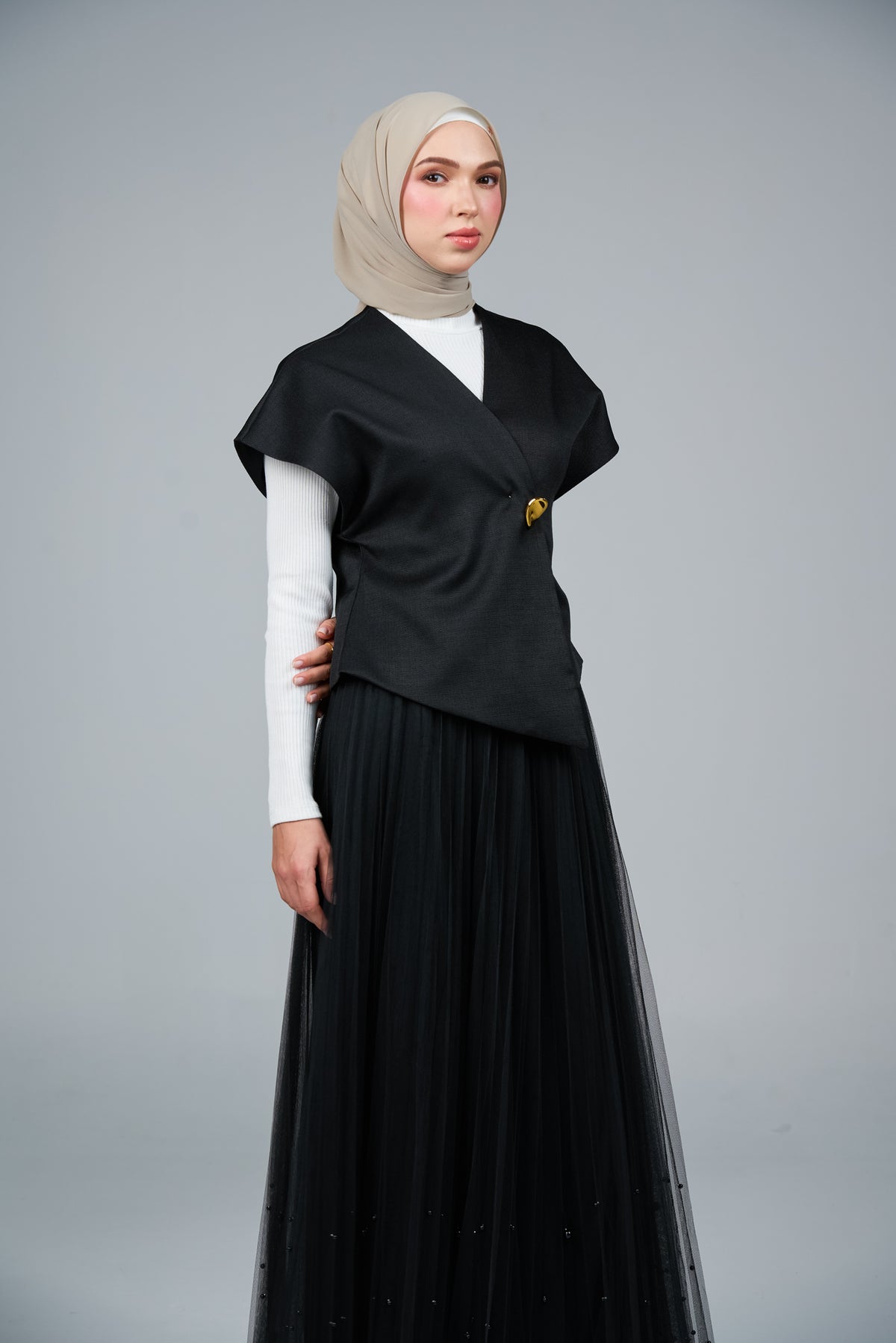 FlowX | Pearl Chiffon in Deep Linen