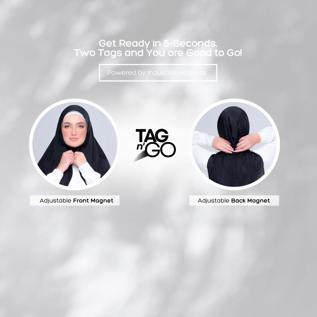 'New' Instant Tag & Go | Textured Satin in Black
