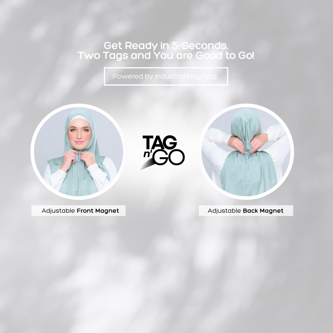 'New' Instant Tag & Go | Textured Satin in Mint Green