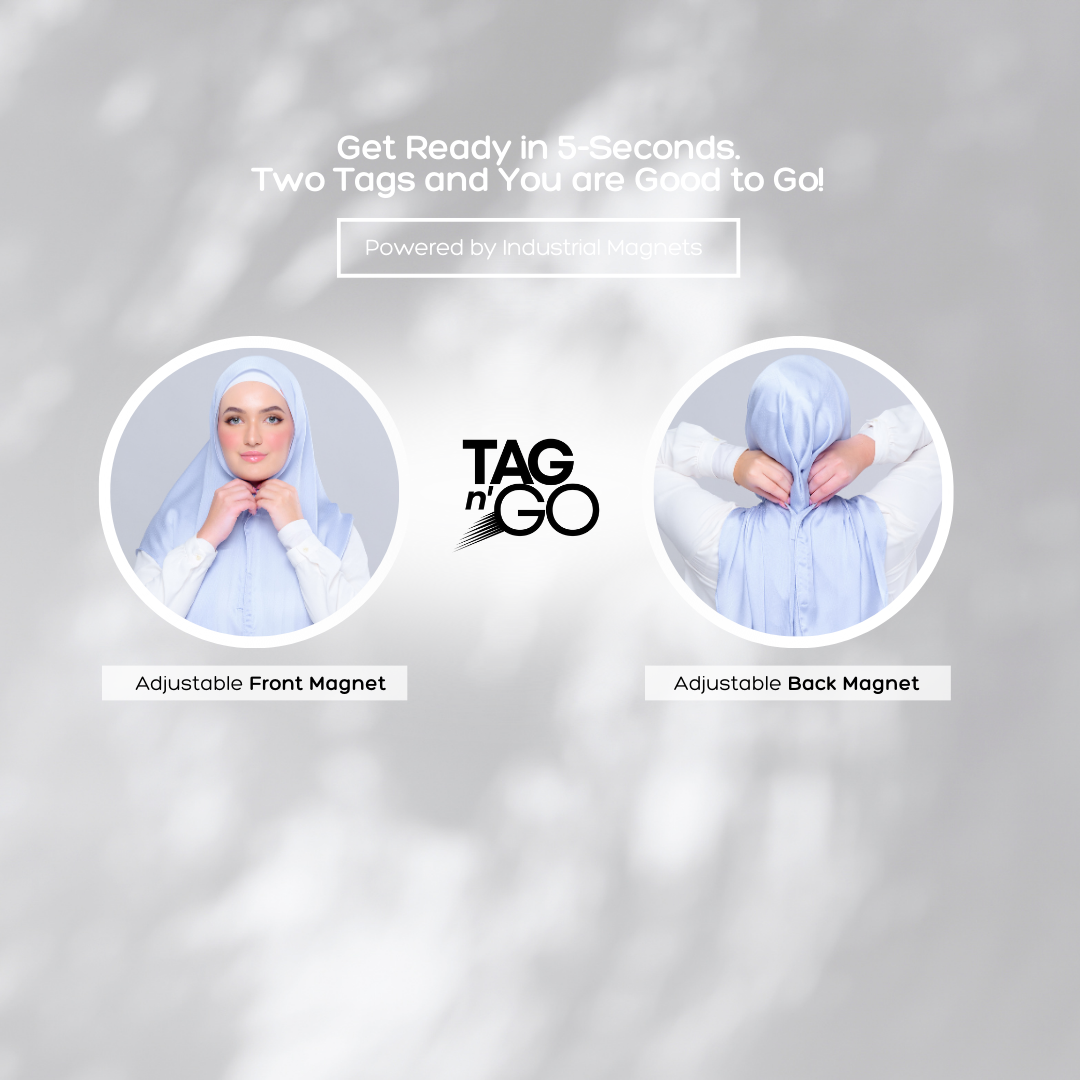 'New' Instant Tag & Go | Textured Satin in Powder Blue