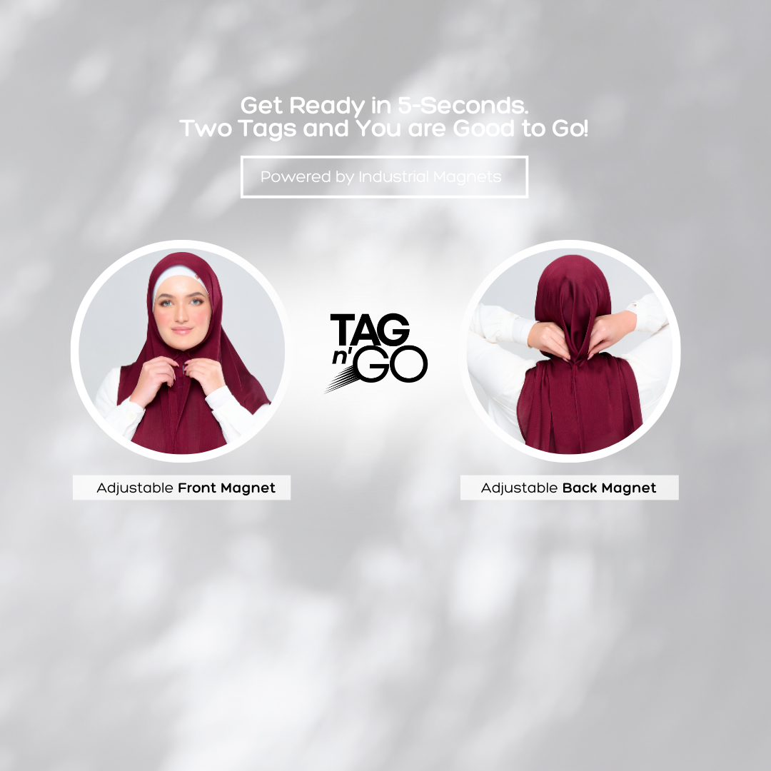 Instant Tag n' Go Butterfly | Textured Satin in Crimson