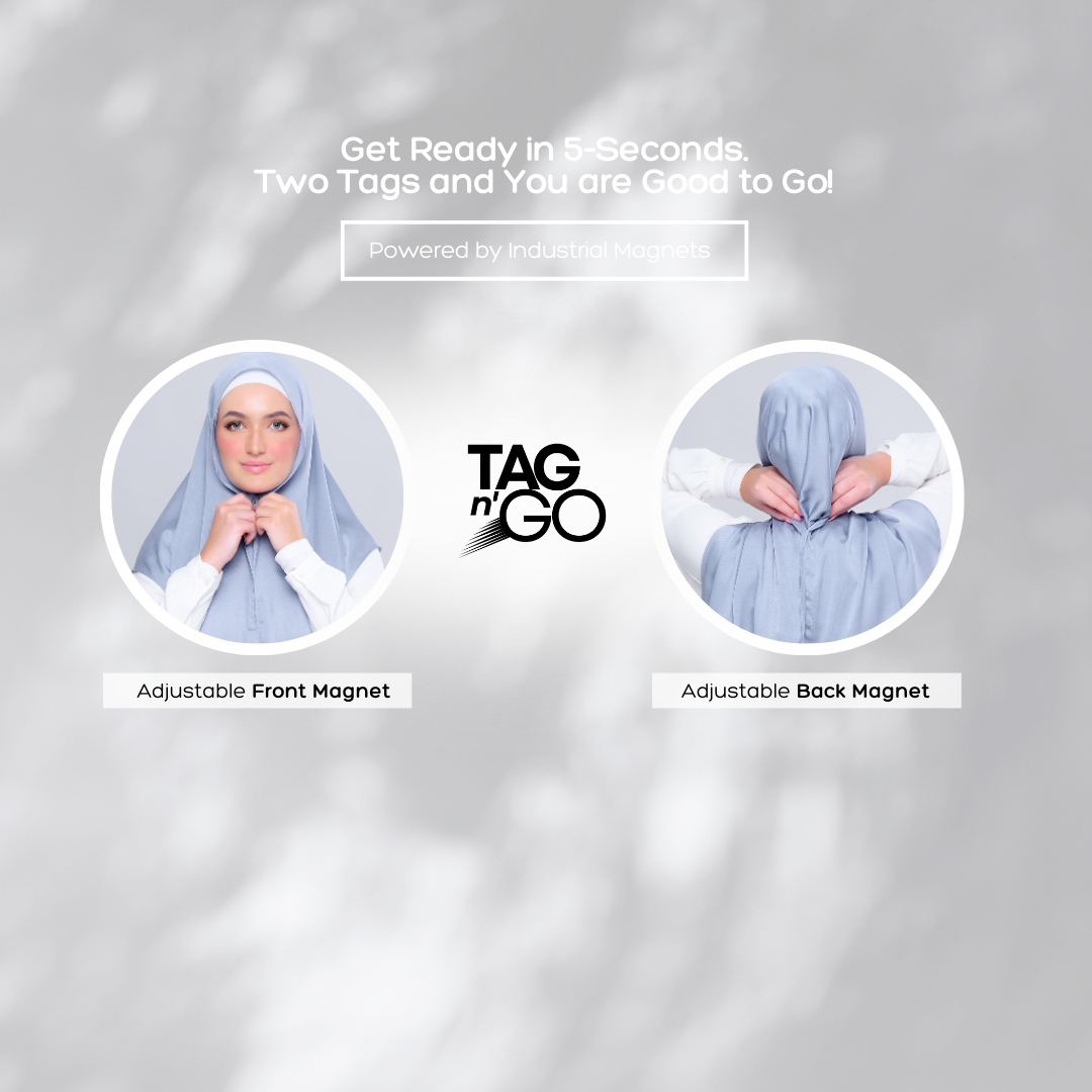 'New' Instant Tag & Go | Textured Satin in Titanium Blue