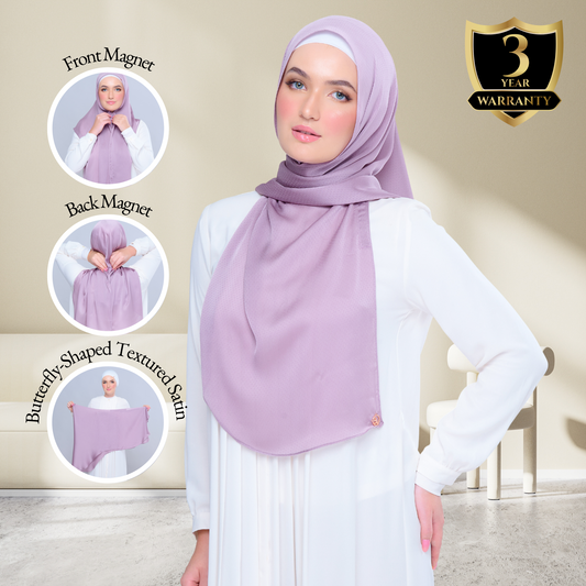 Instant Tag n' Go Butterfly | Textured Satin in Dusty Orchid