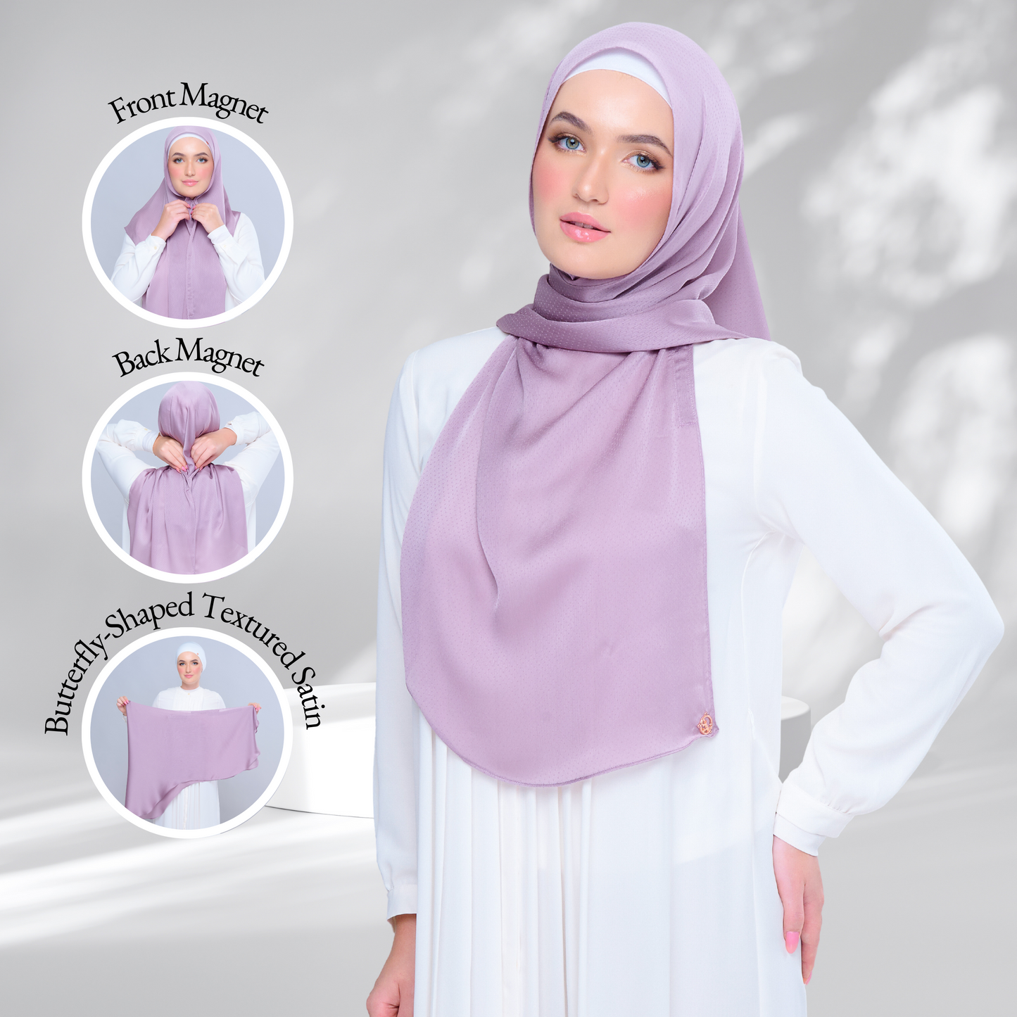 Instant Tag n' Go Butterfly | Textured Satin in Dusty Orchid
