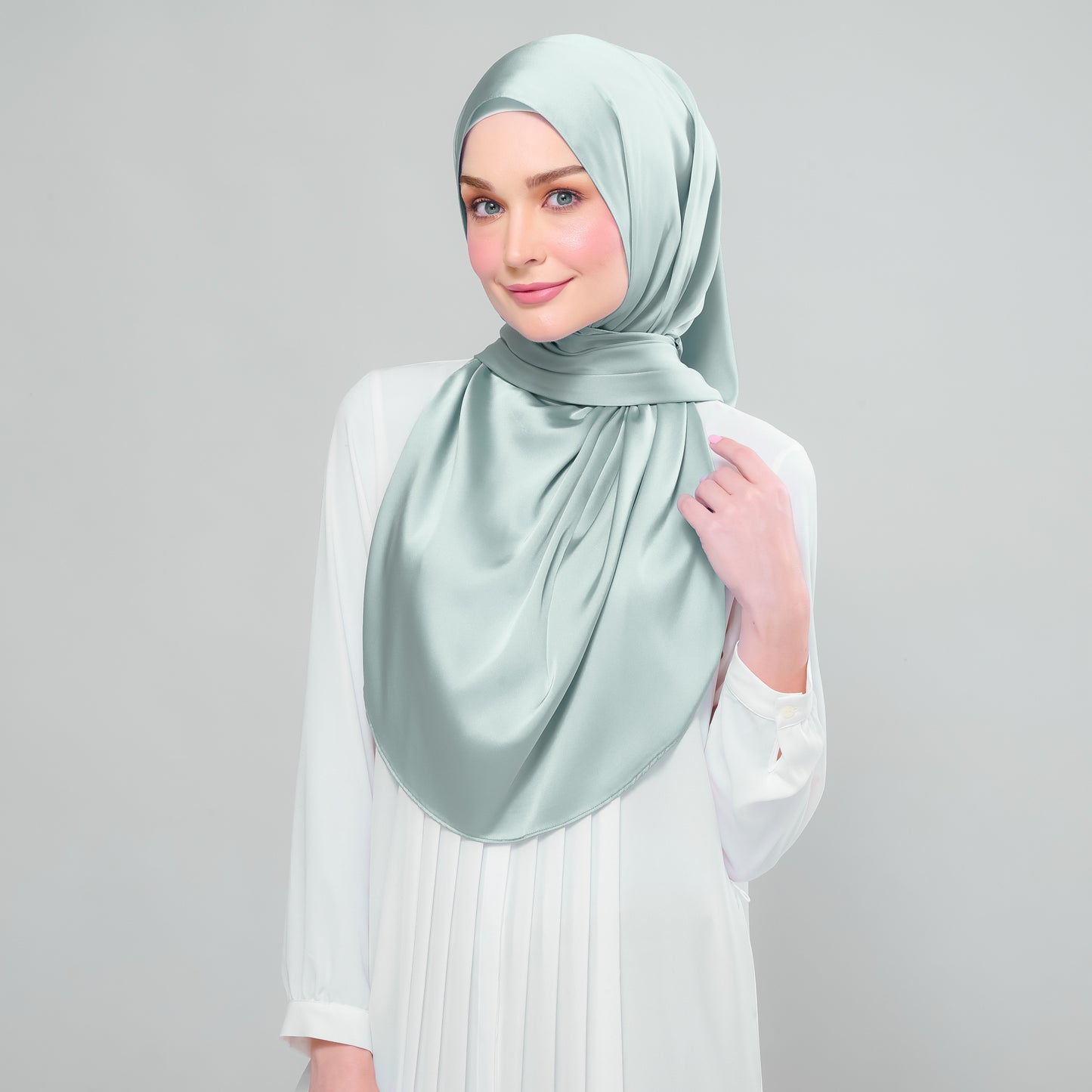 Instant Tag n' Go Shawl | Satin Bulle in Mint Green