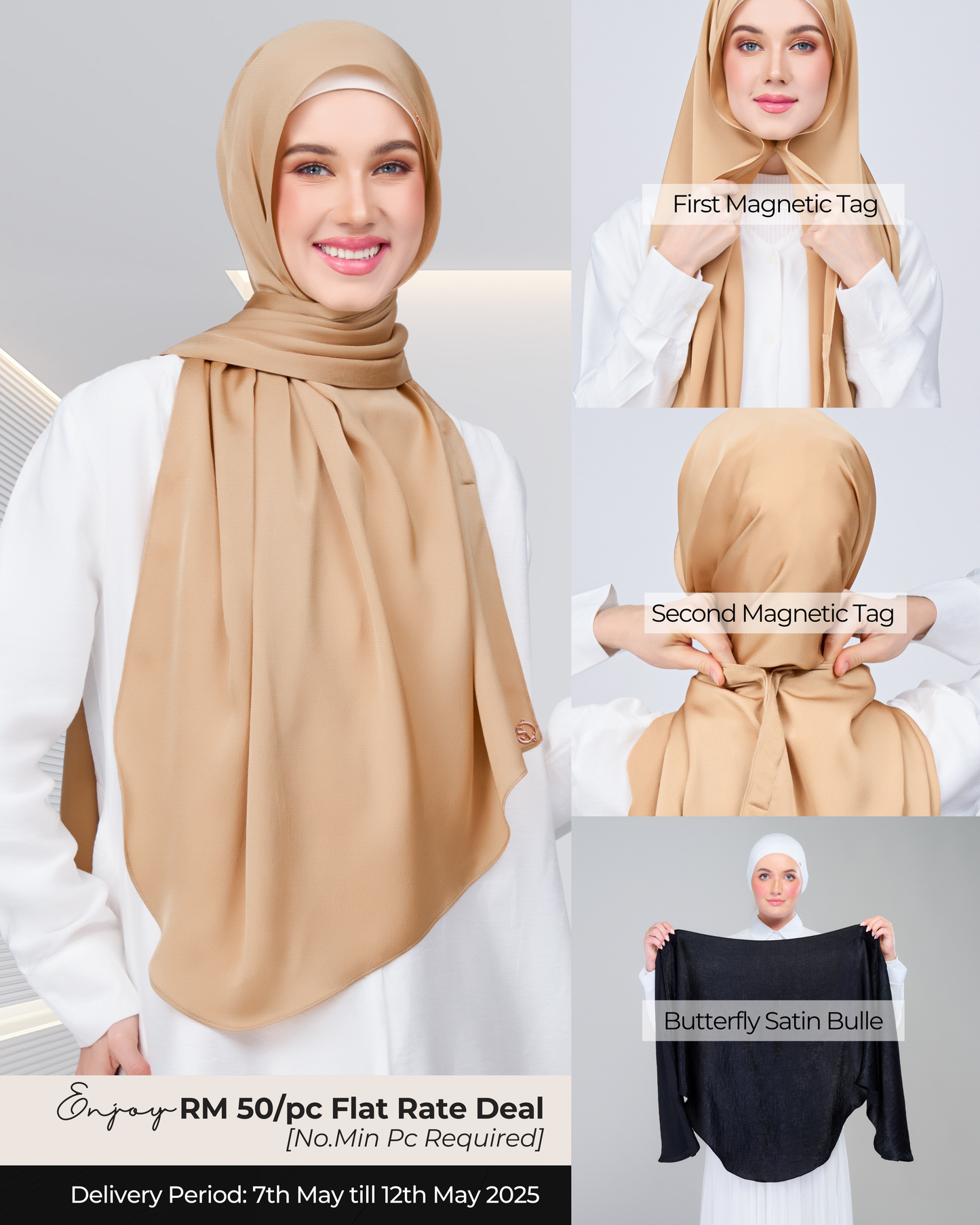 Instant Tag n' Go Butterfly | Satin Bulle in Gold