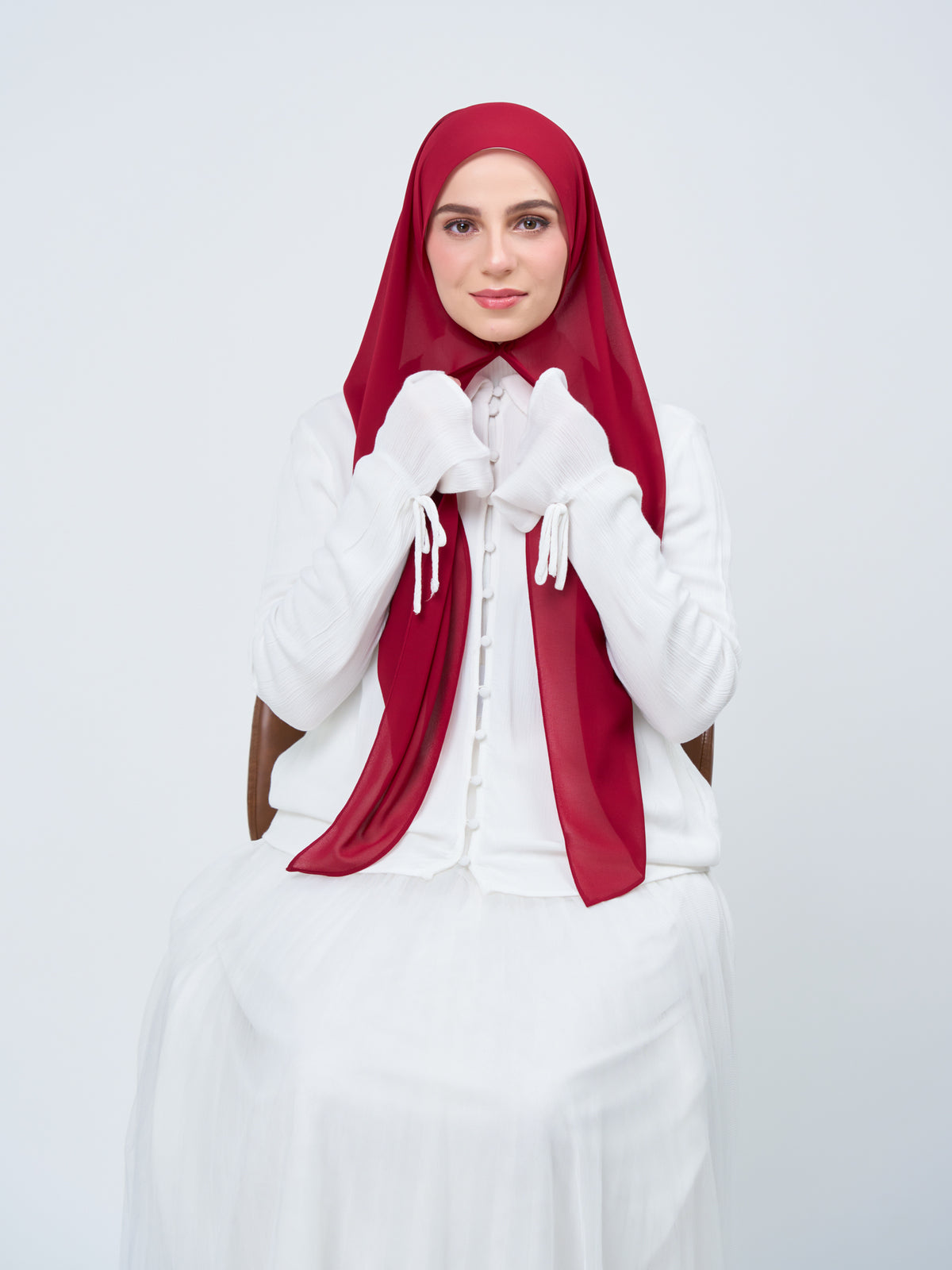 HoodX⁺Plus in Maroon Red