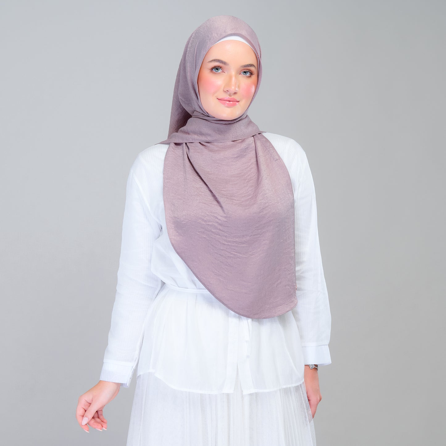 Instant Tag n' Go Shawl | Textured Silk in Ash Taupe