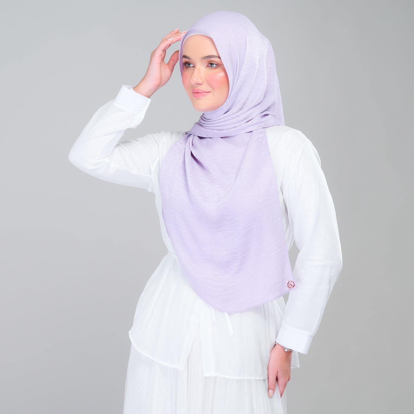 Instant Tag n' Go Shawl | Textured Silk in Lilac