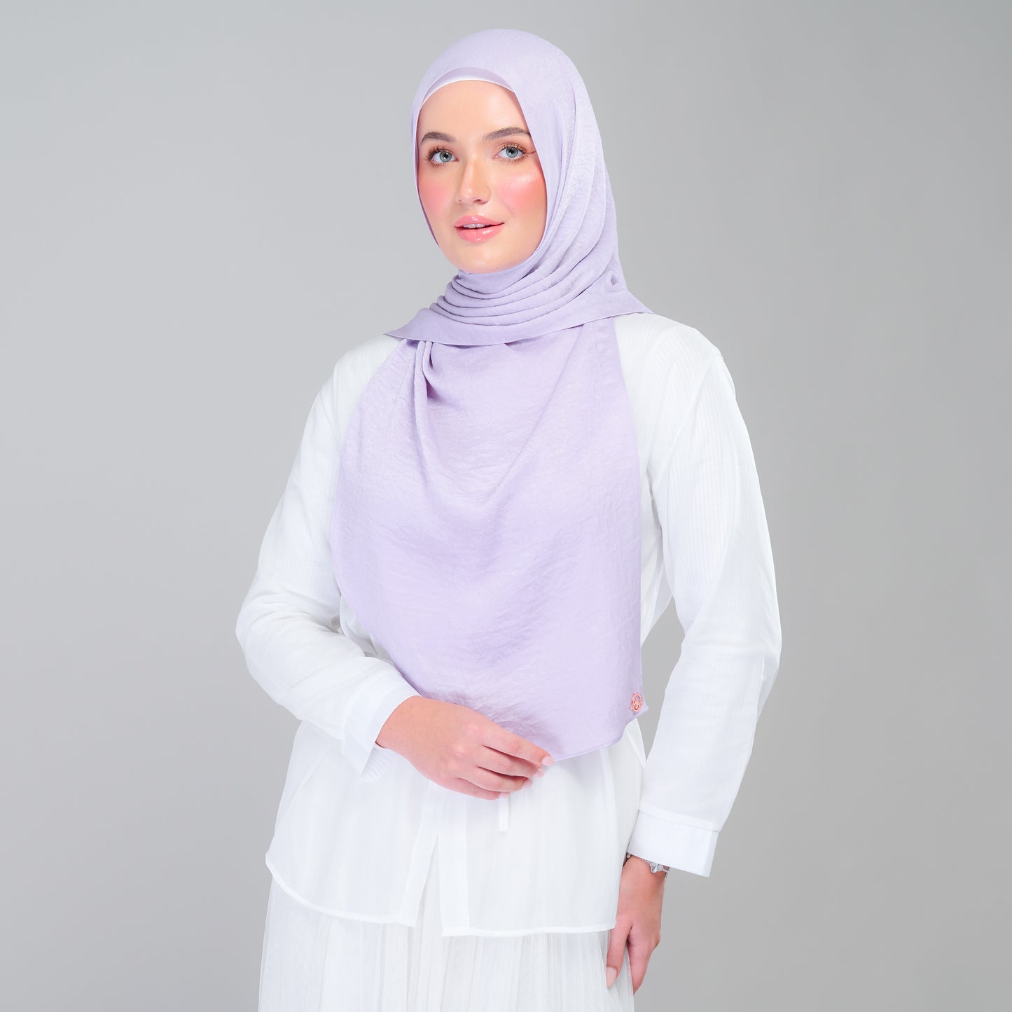 Instant Tag n' Go Shawl | Textured Silk in Lilac