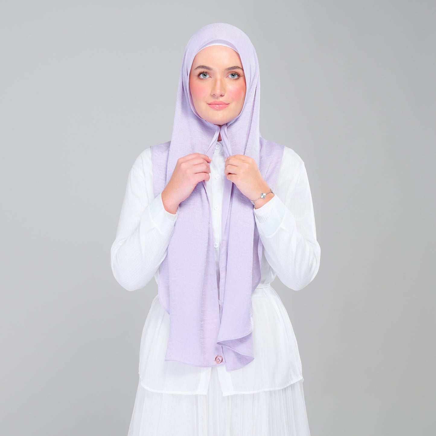 Instant Tag n' Go Shawl | Textured Silk in Lilac