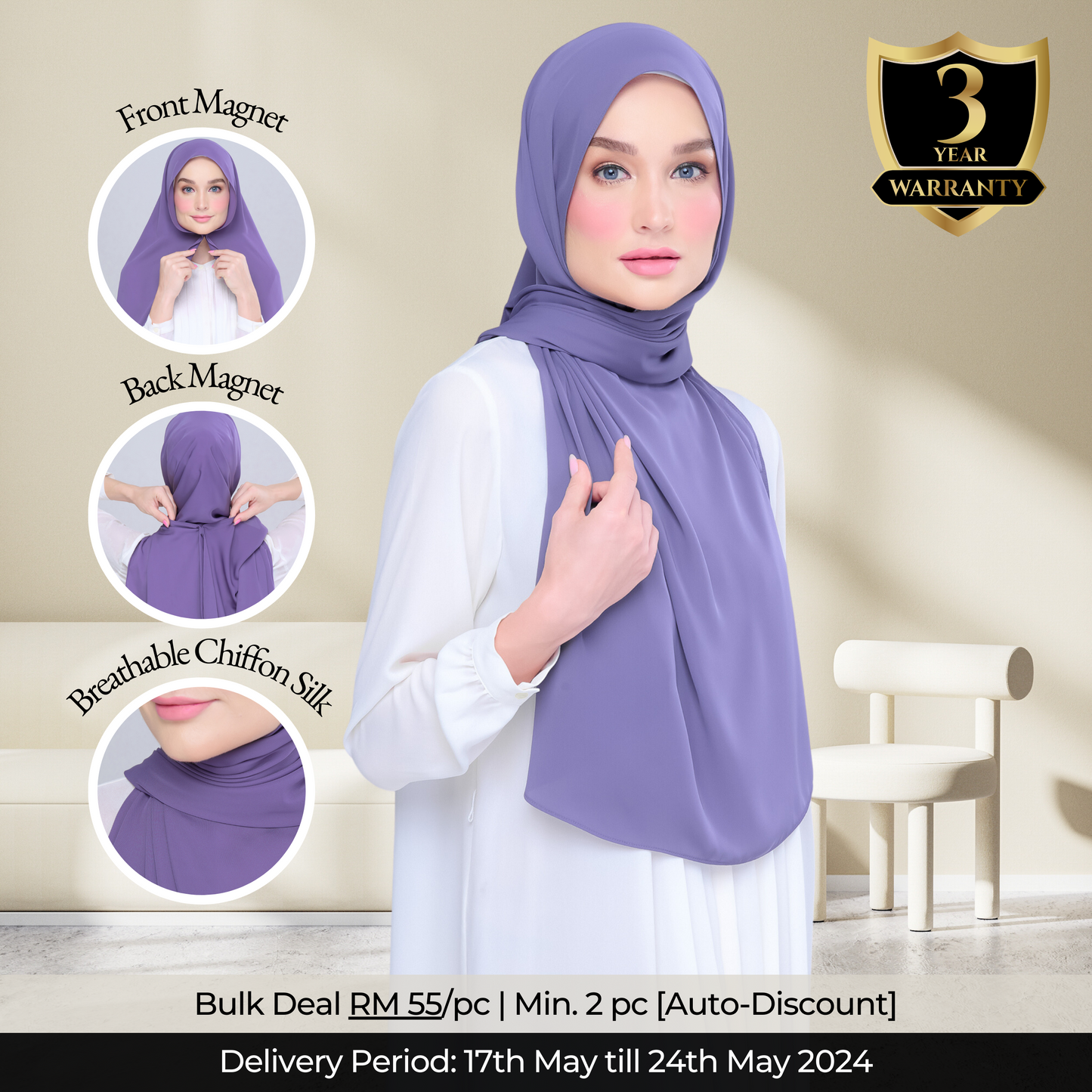 Instant Tag & Go l Chiffon Silk 2.0 in Indigo