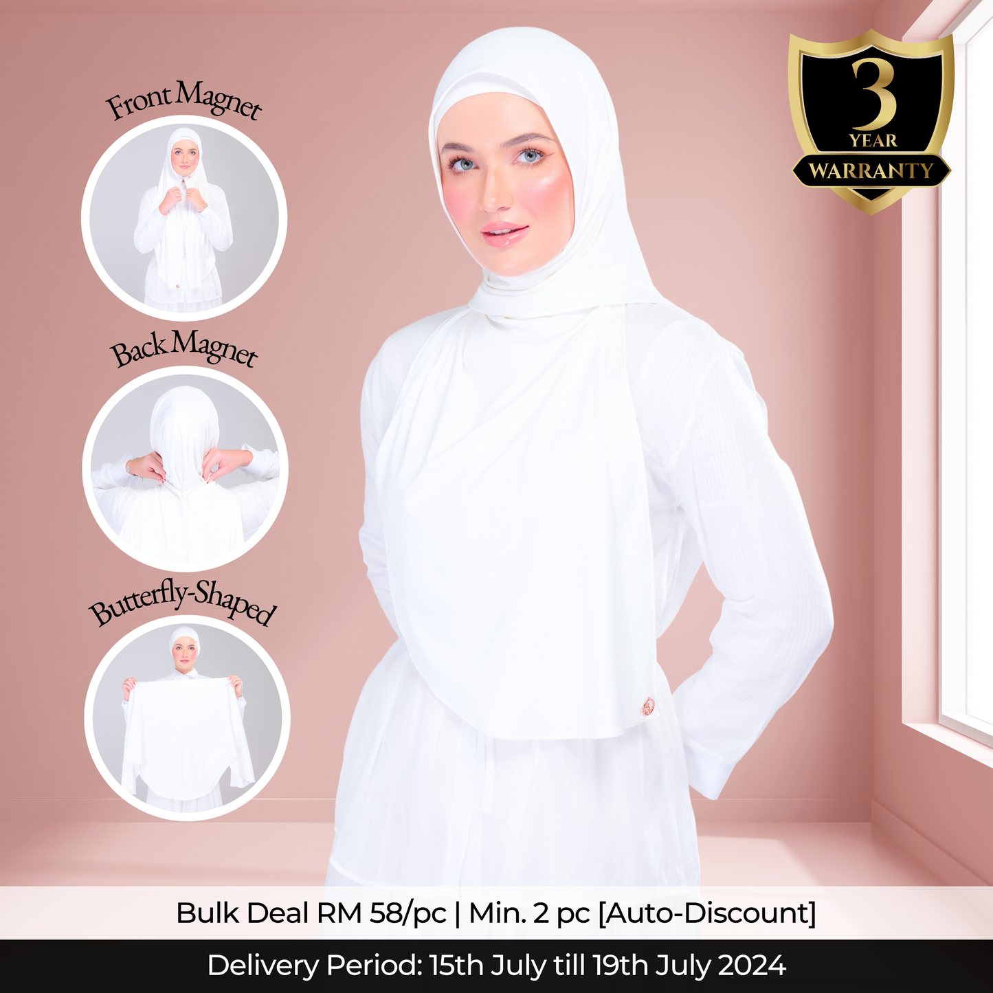 Instant Tag & Go l Chiffon Silk in Ivory White