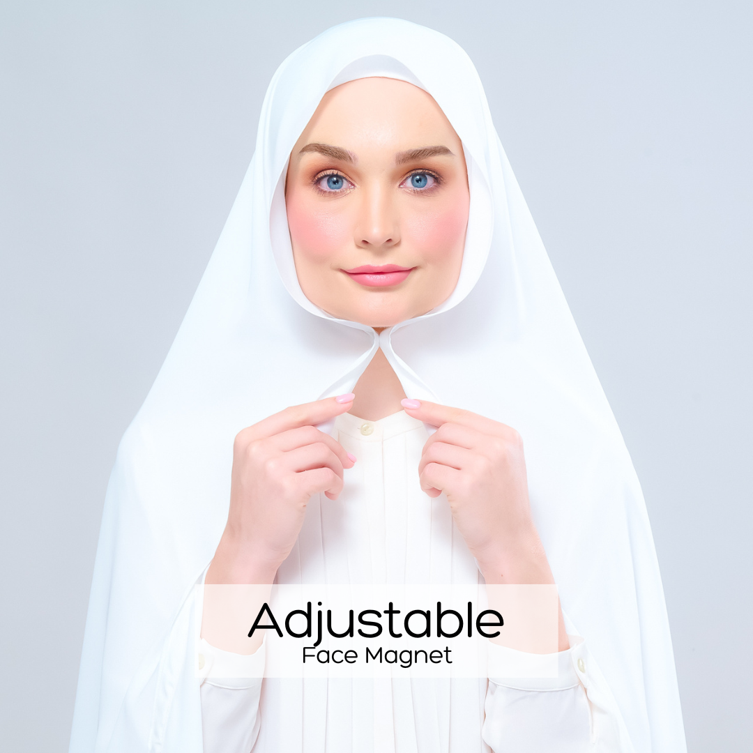 Instant Tag n' Go Shawl l Chiffon Silk 1.0 in Ivory White