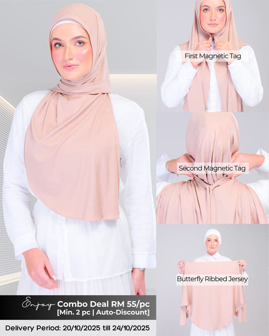 Instant Tag n' Go Butterfly | Ribbed Jersey in Khaki