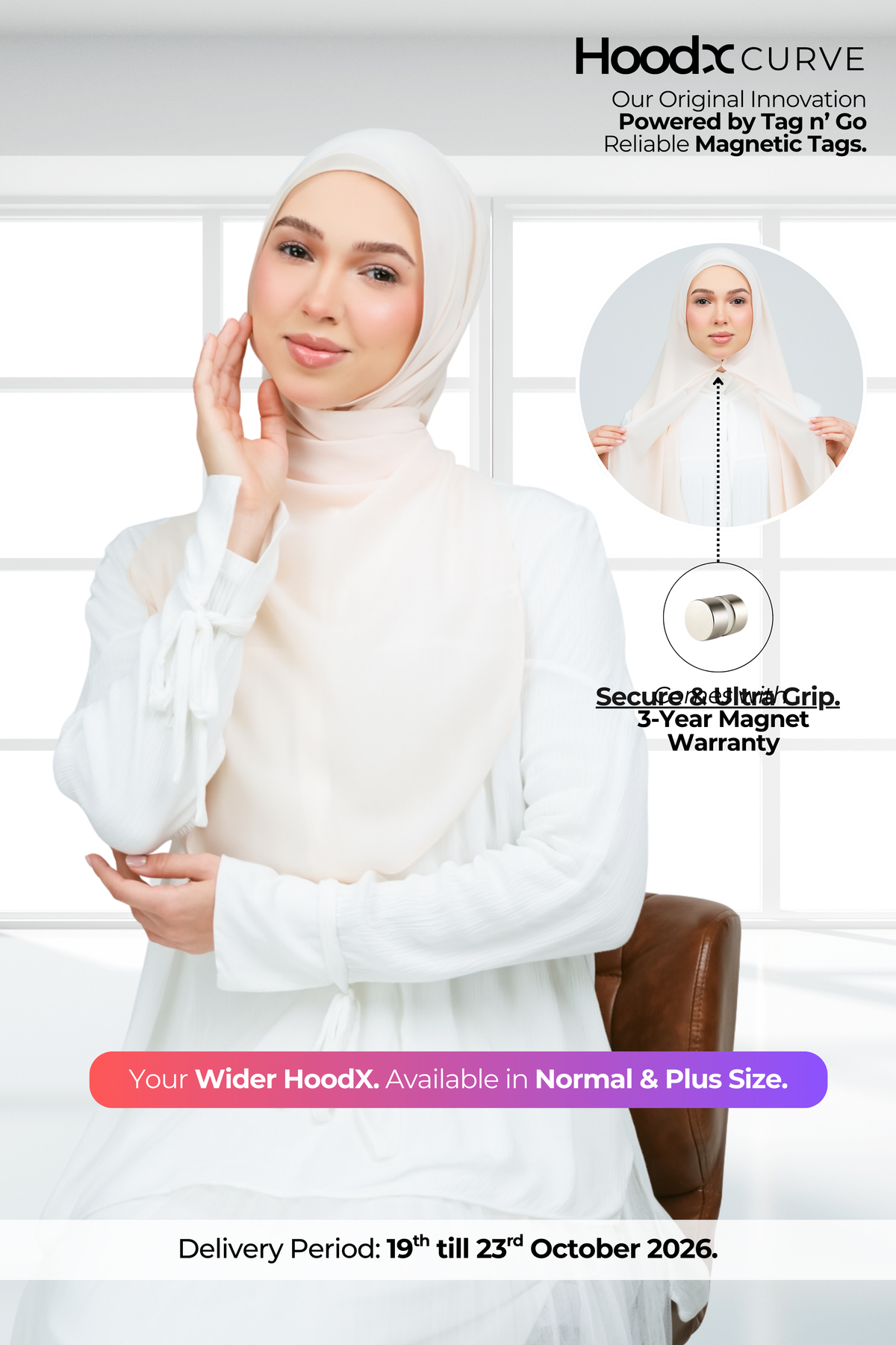 HoodX Curve in Light Peach