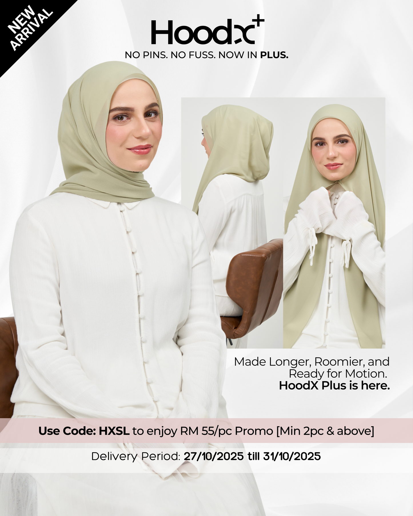 HoodX⁺Plus in Light Sage