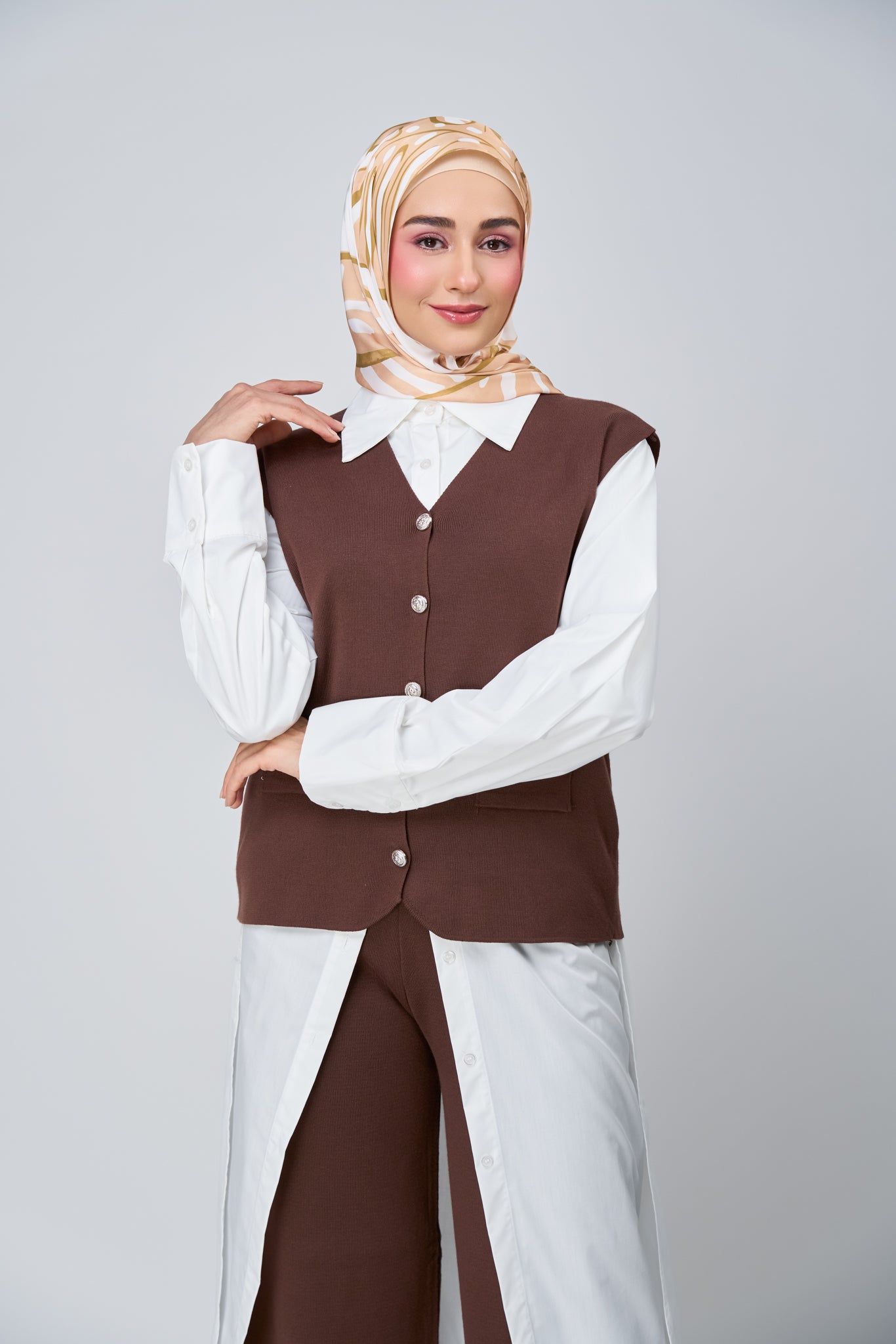 HoodX Printed Set in Linen Leaf