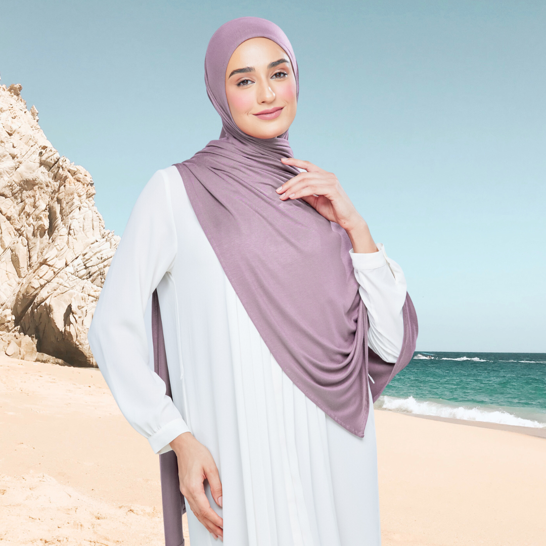Lazy Healing Shawl in Mauve