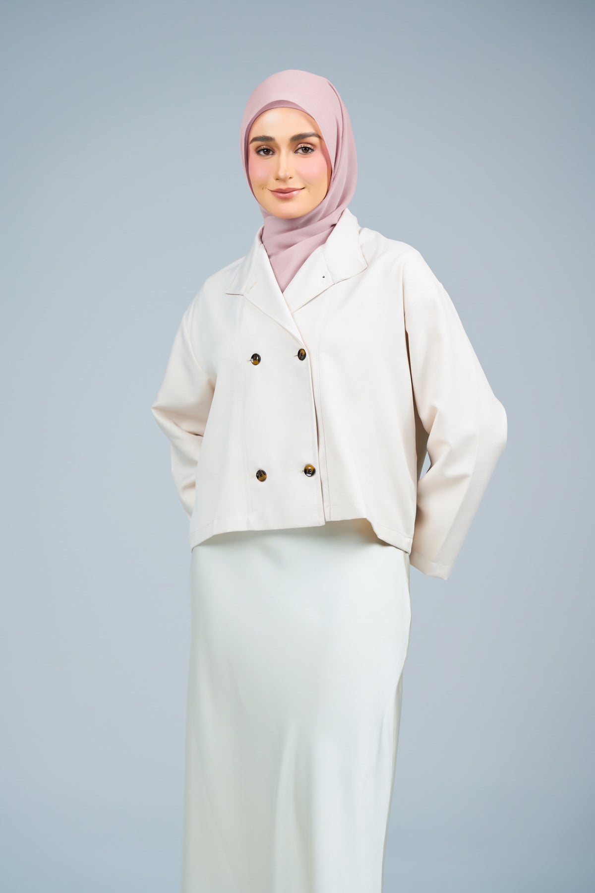 HoodXpress | Cotton Linen in Nude Pink