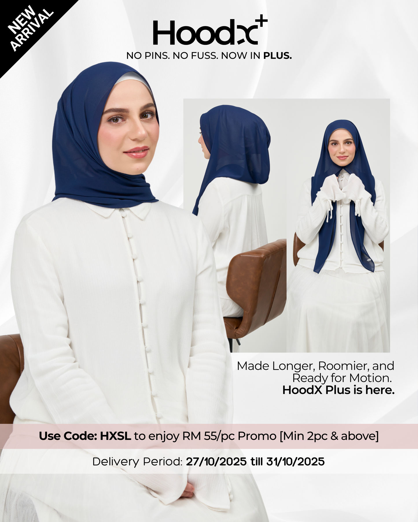 HoodX⁺Plus in Navy