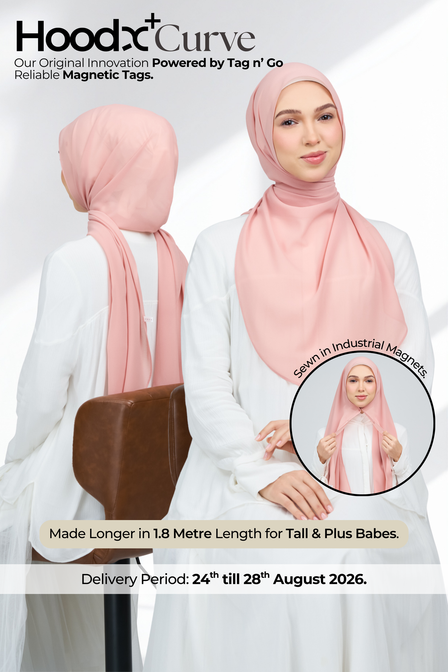 HoodX Curve in Oyster Pink