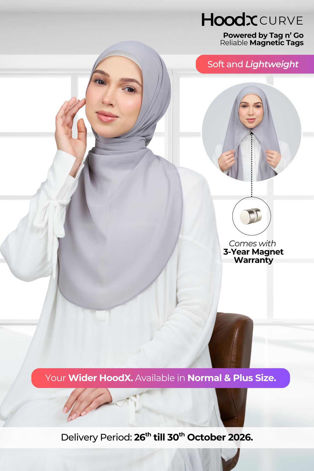 HoodX Curve in Pewter