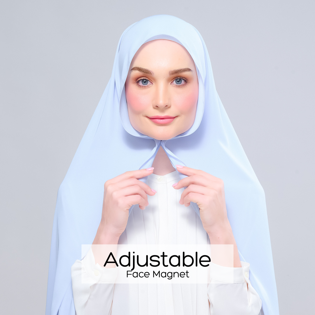 Instant Tag n' Go Shawl l Chiffon Silk 1.0 in Powder Blue
