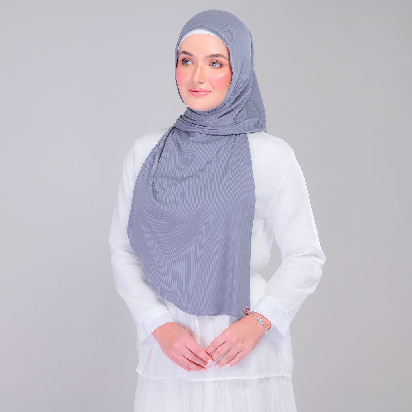 Instant Tag n' Go Shawl | Ribbed Jersey in Iron Grey