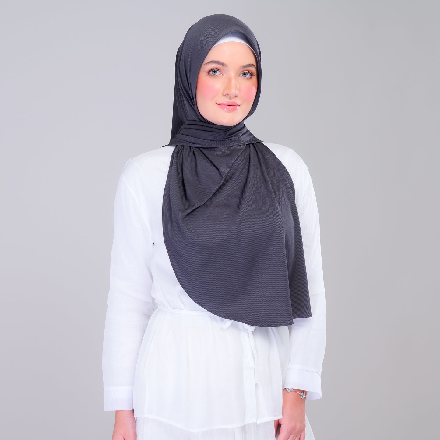 Instant Tag n' Go Shawl | Ribbed Jersey in Metro Grey