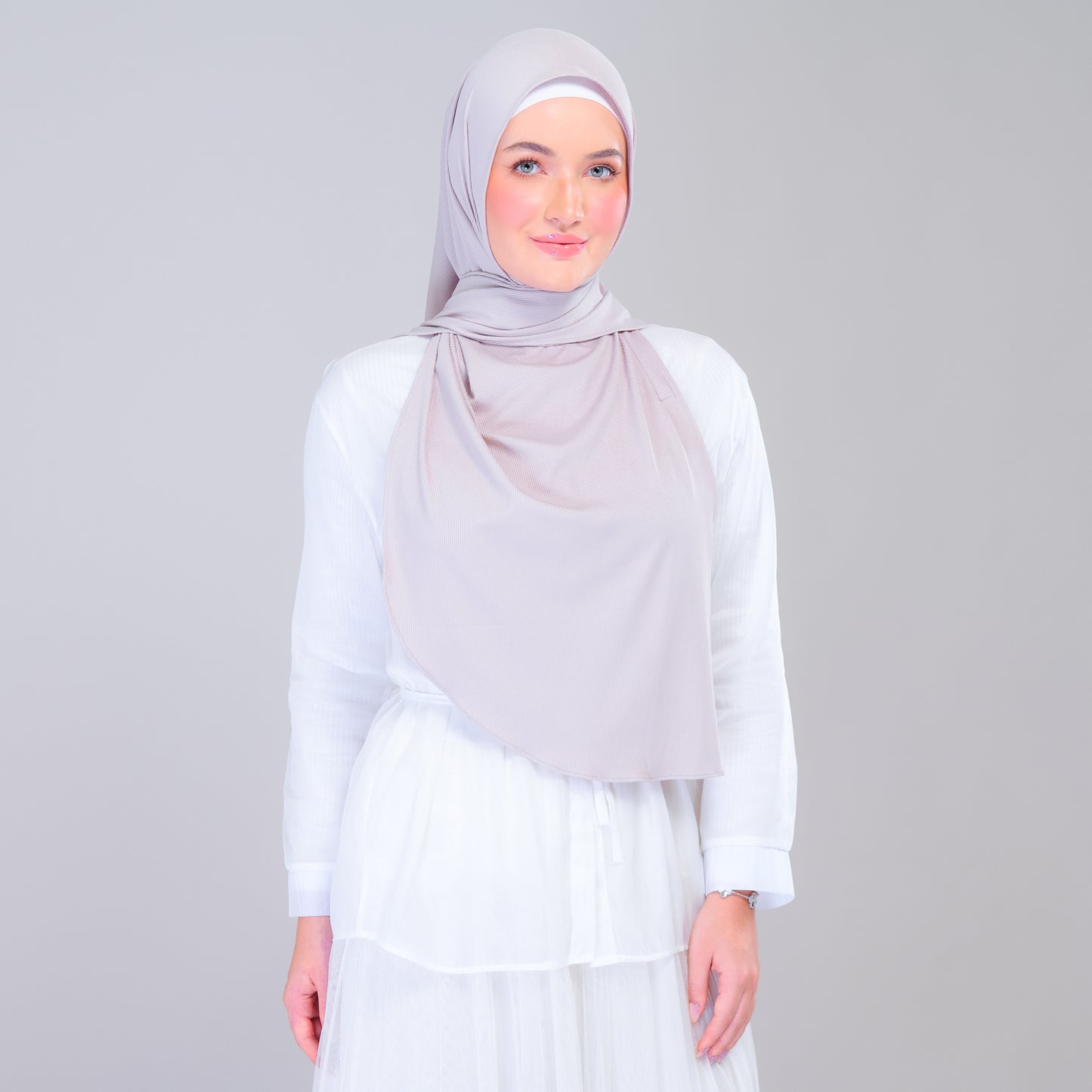 Instant Tag n' Go Shawl | Ribbed Jersey in Taupe