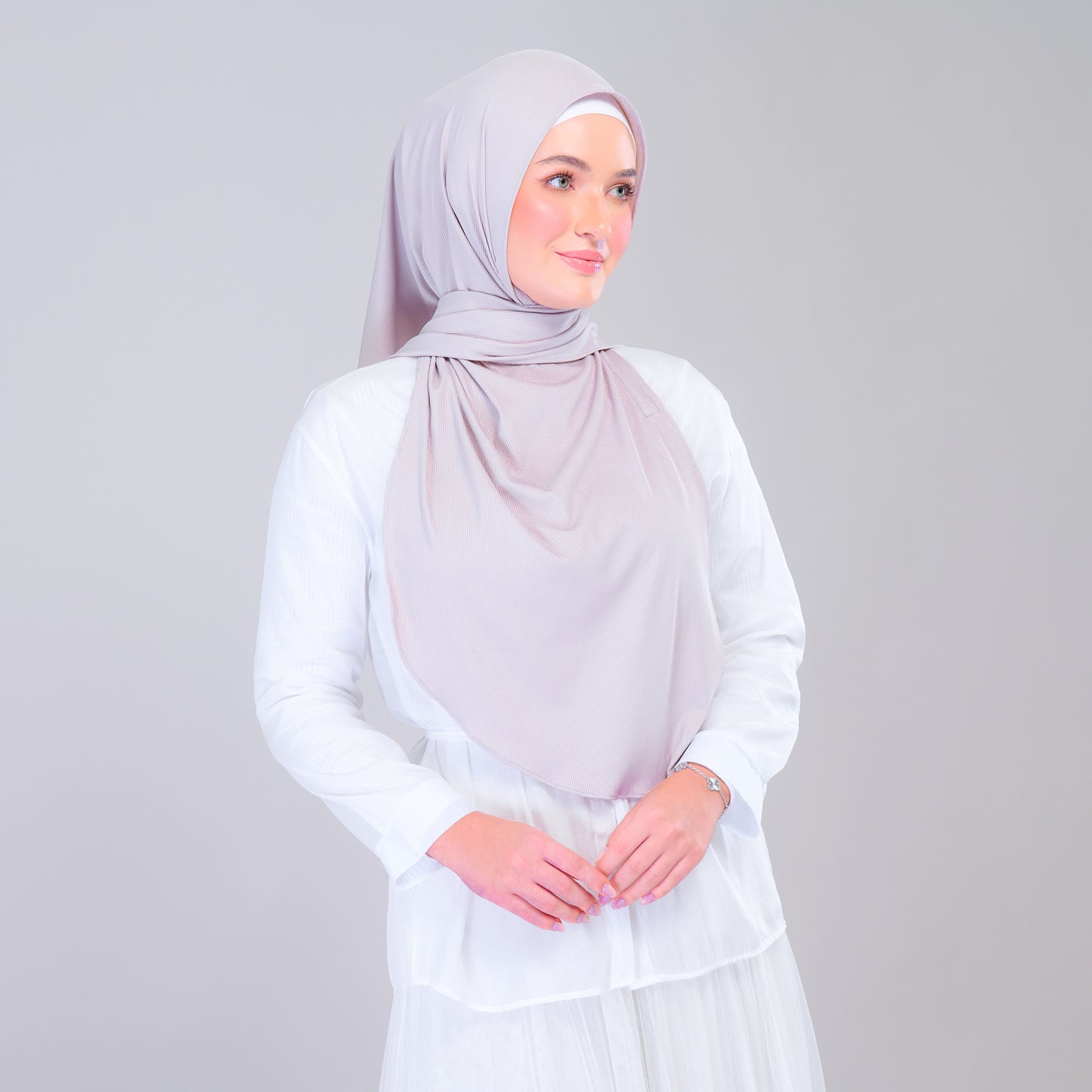 Instant Tag n' Go Shawl | Ribbed Jersey in Taupe