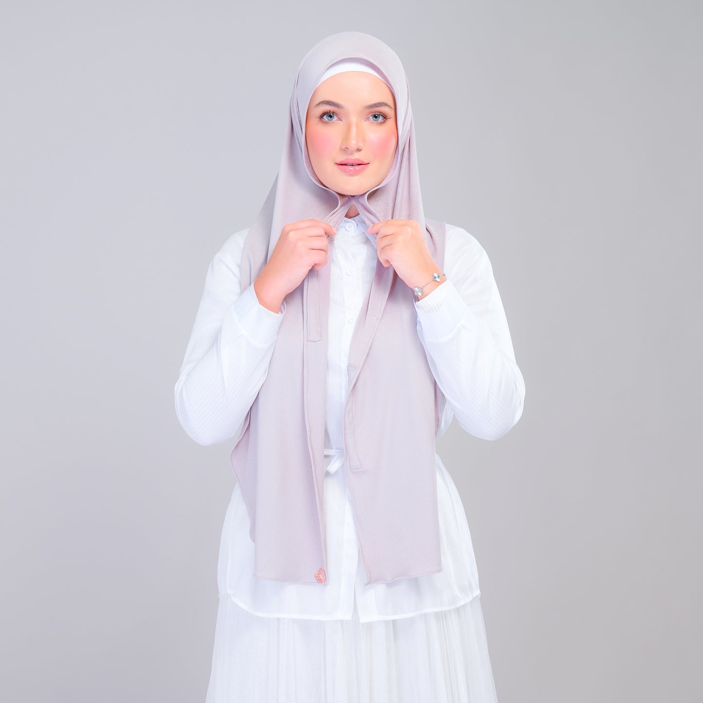 Instant Tag n' Go Shawl | Ribbed Jersey in Taupe