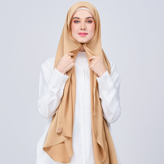 Instant Tag n' Go Shawl | Satin Bulle in Gold