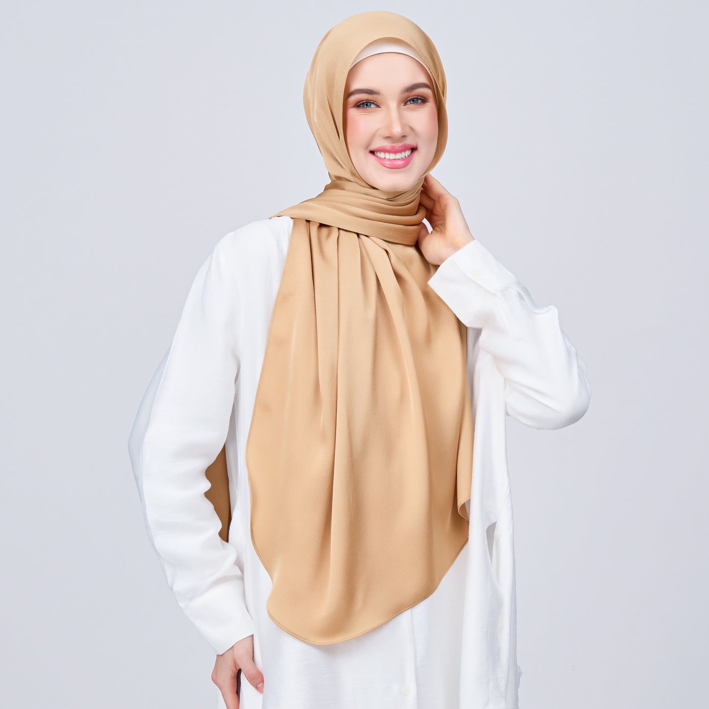 Instant Tag n' Go Shawl | Satin Bulle in Gold