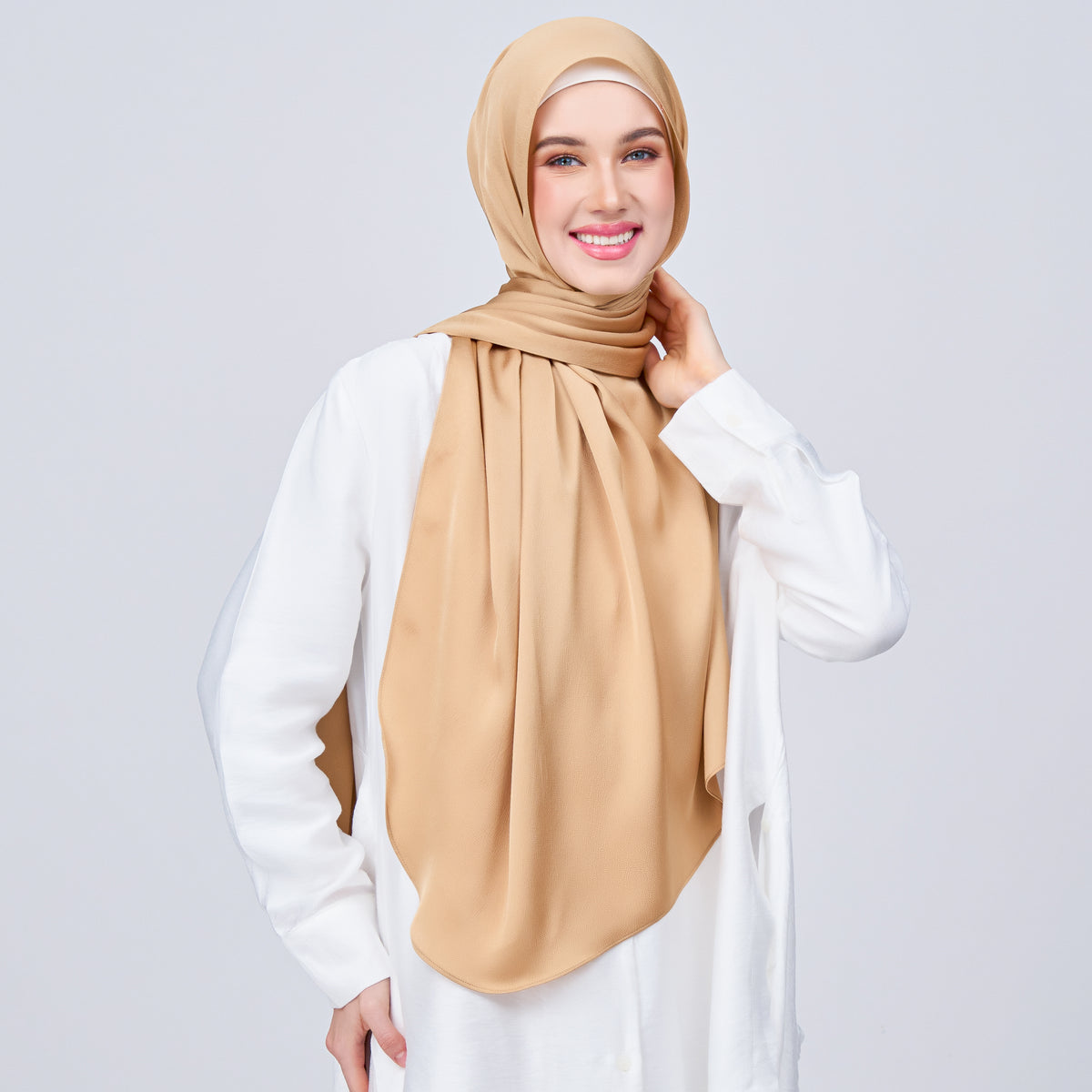 Instant Tag n' Go Shawl | Satin Bulle in Gold