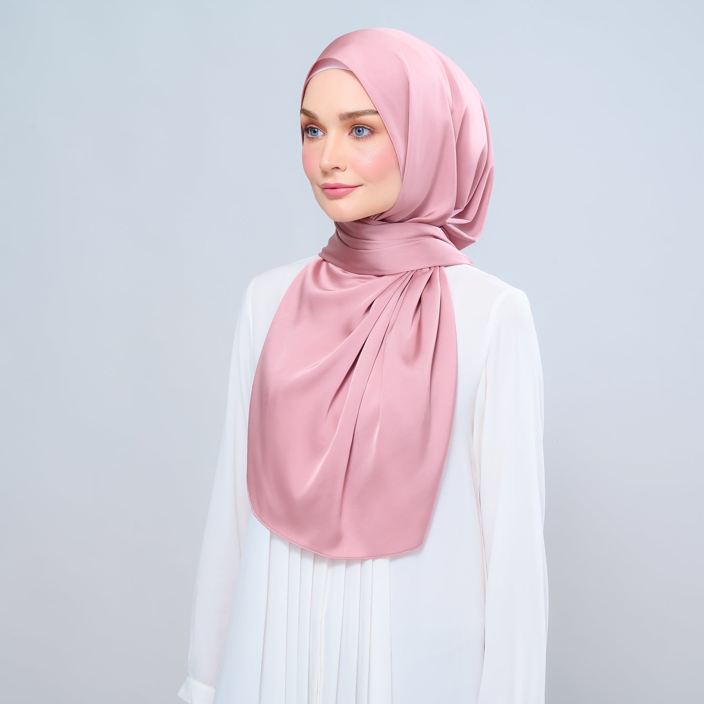 Instant Tag n' Go Shawl | Satin Bulle in Dusty Pink
