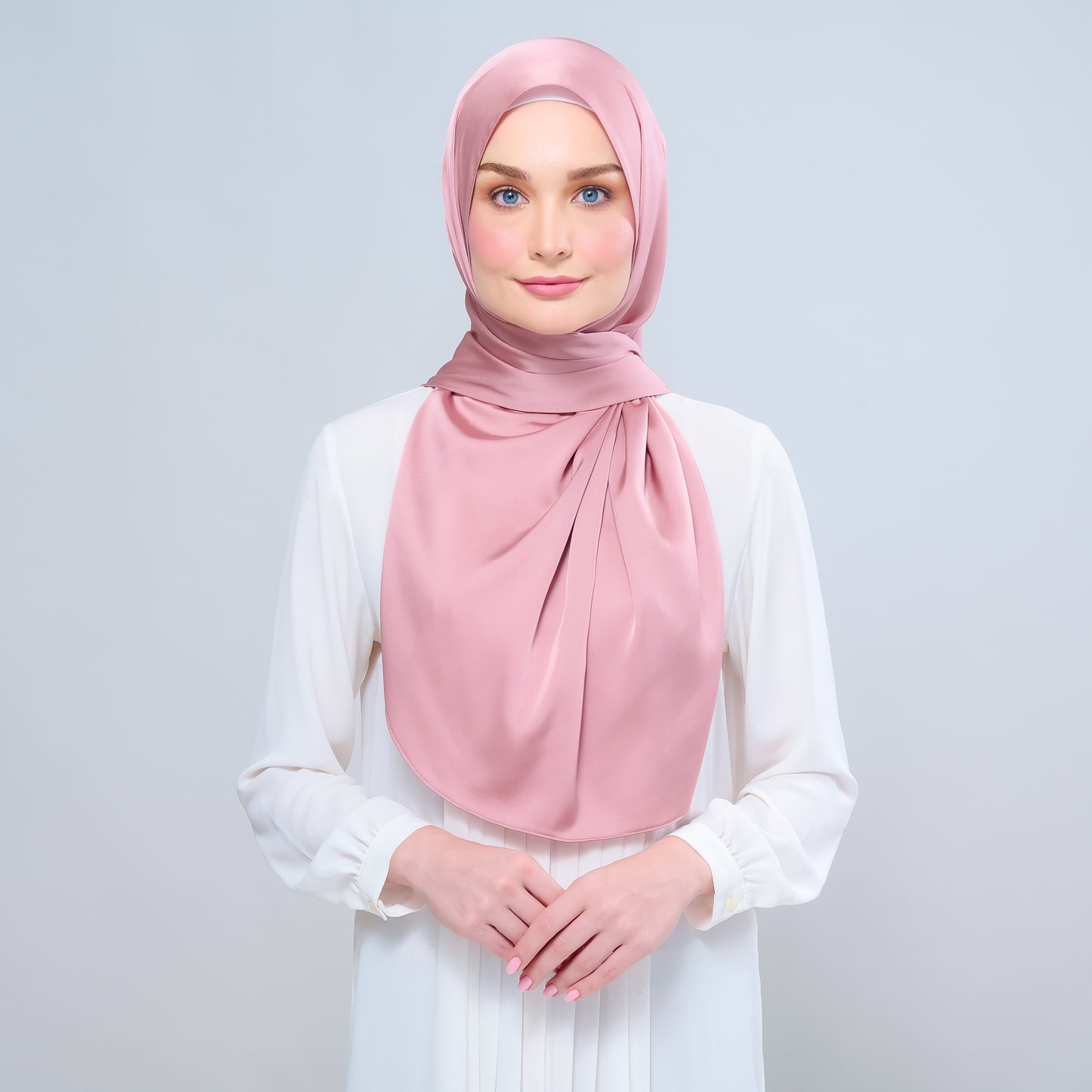 Instant Tag n' Go Shawl | Satin Bulle in Dusty Pink