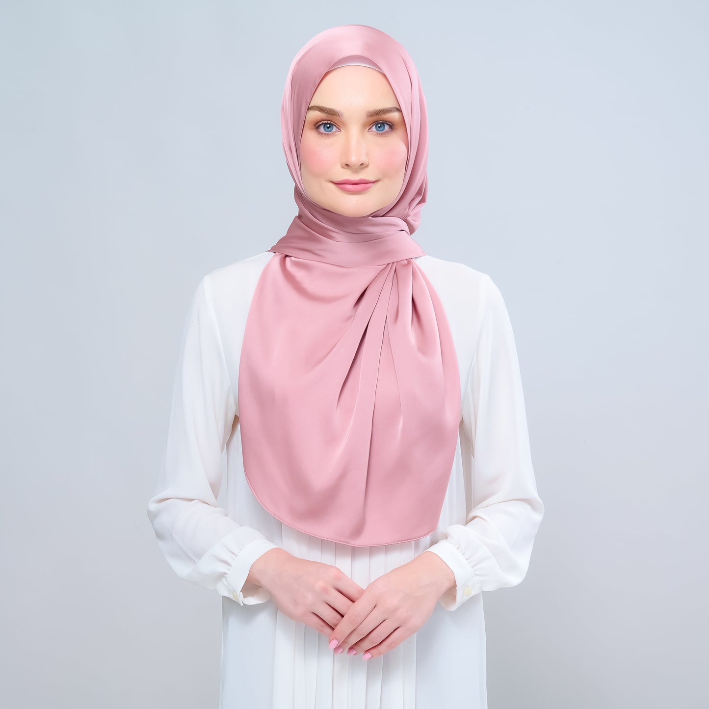 Instant Tag n' Go Shawl | Satin Bulle in Dusty Pink