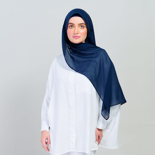 Ironless Elle Shawl in Navy
