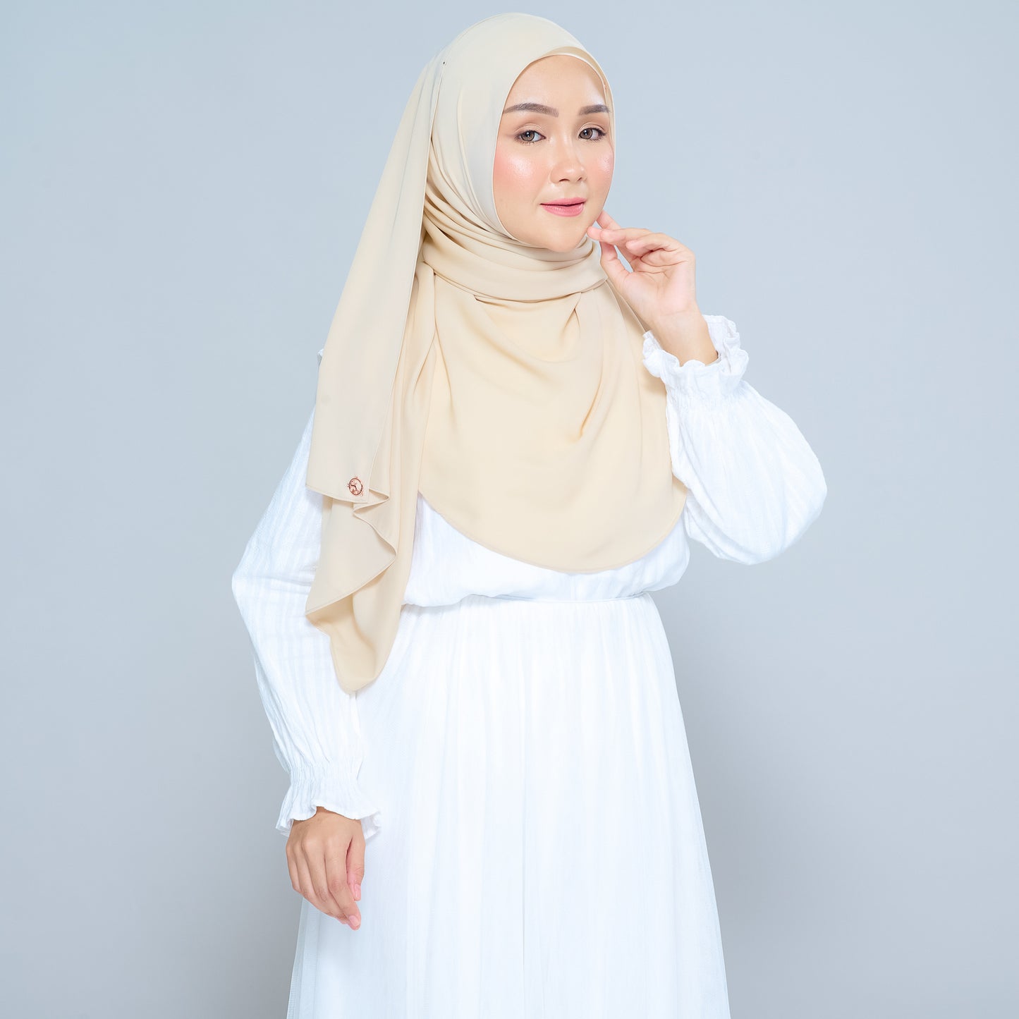 Semi-Instant Sarongje | Chiffon Silk in Blonde