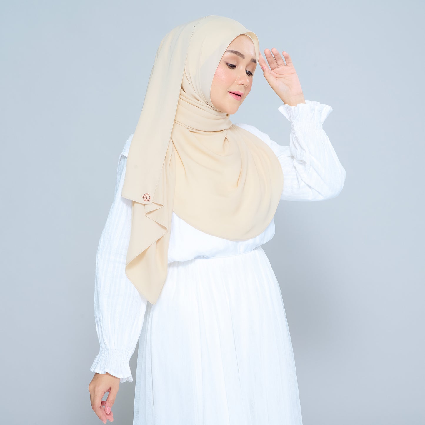 Semi-Instant Sarongje | Chiffon Silk in Blonde