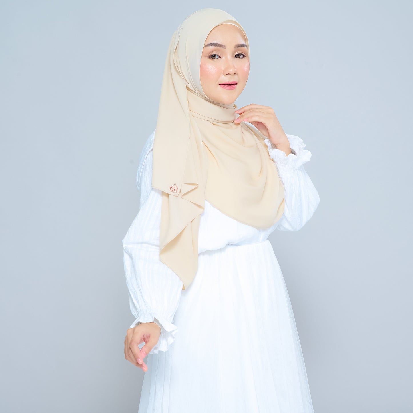 Semi-Instant Sarongje | Chiffon Silk in Blonde