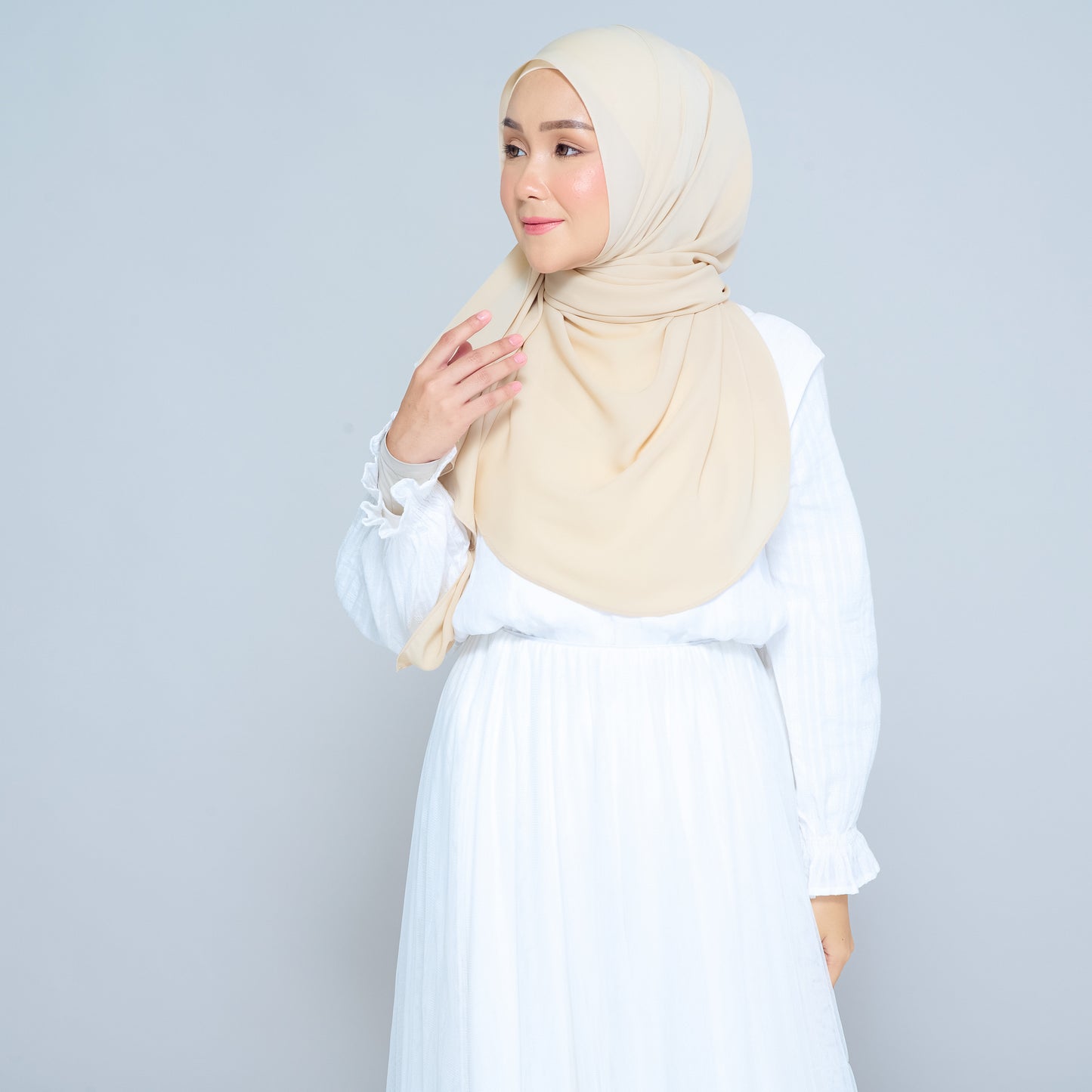 Semi-Instant Sarongje | Chiffon Silk in Blonde