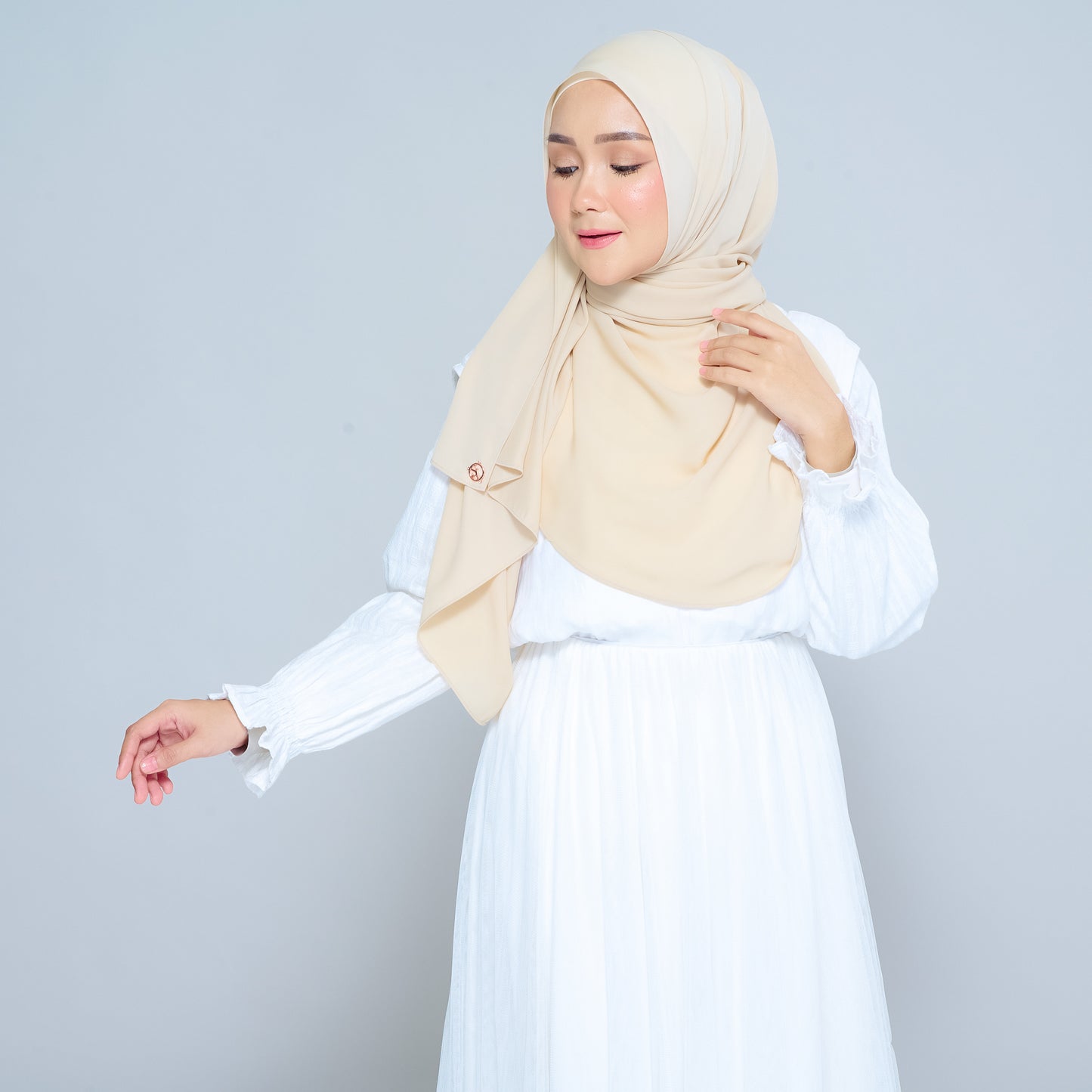 Semi-Instant Sarongje | Chiffon Silk in Blonde