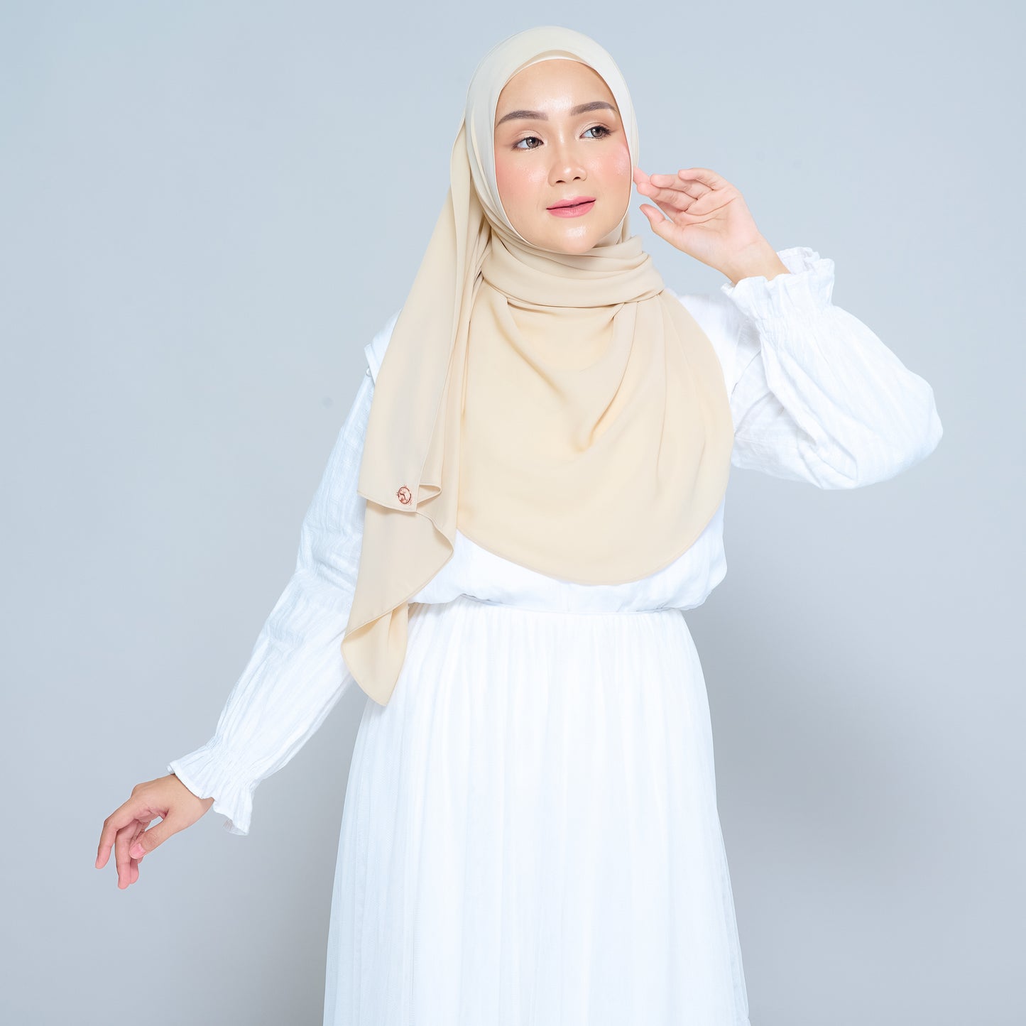 Semi-Instant Sarongje | Chiffon Silk in Blonde