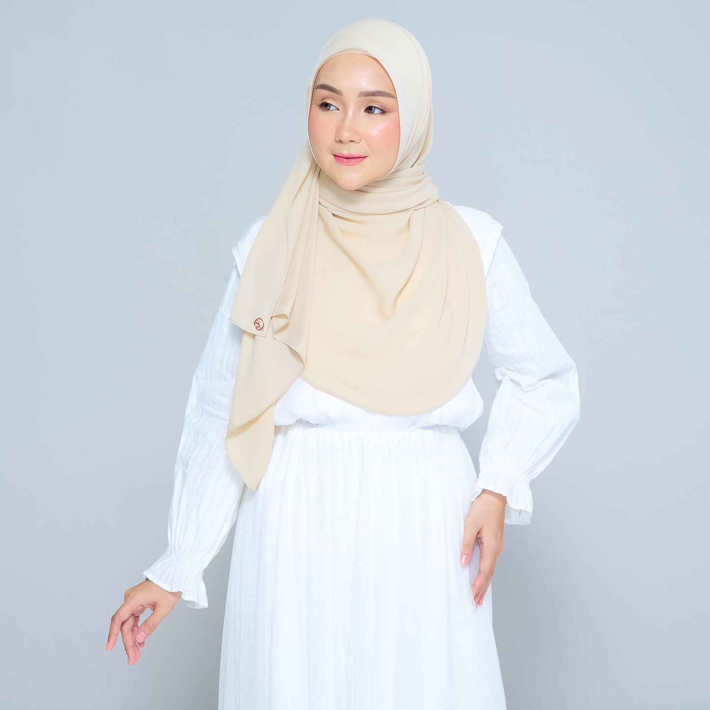 Semi-Instant Sarongje | Chiffon Silk in Blonde