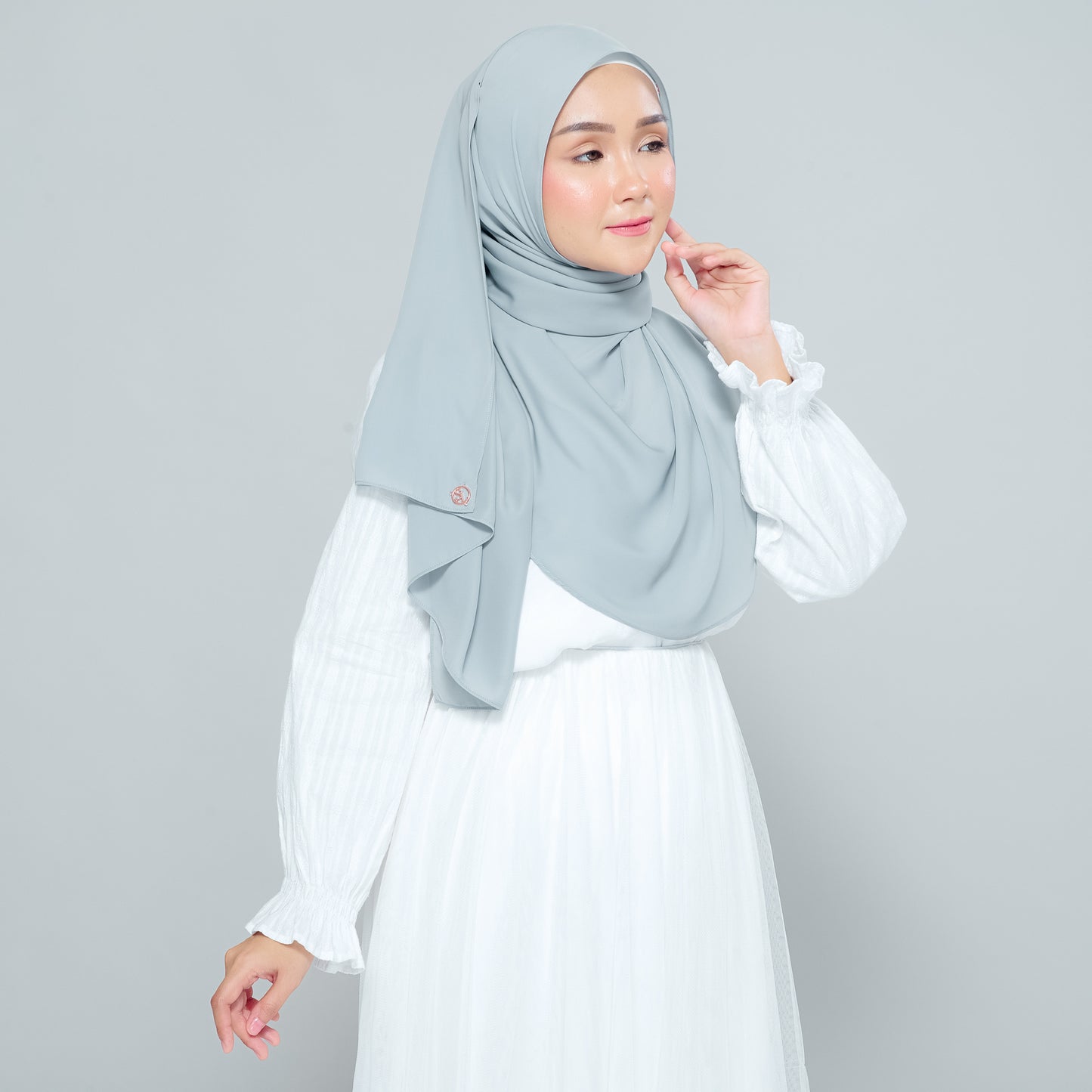Semi-Instant Sarongje | Chiffon Silk in Earl Grey