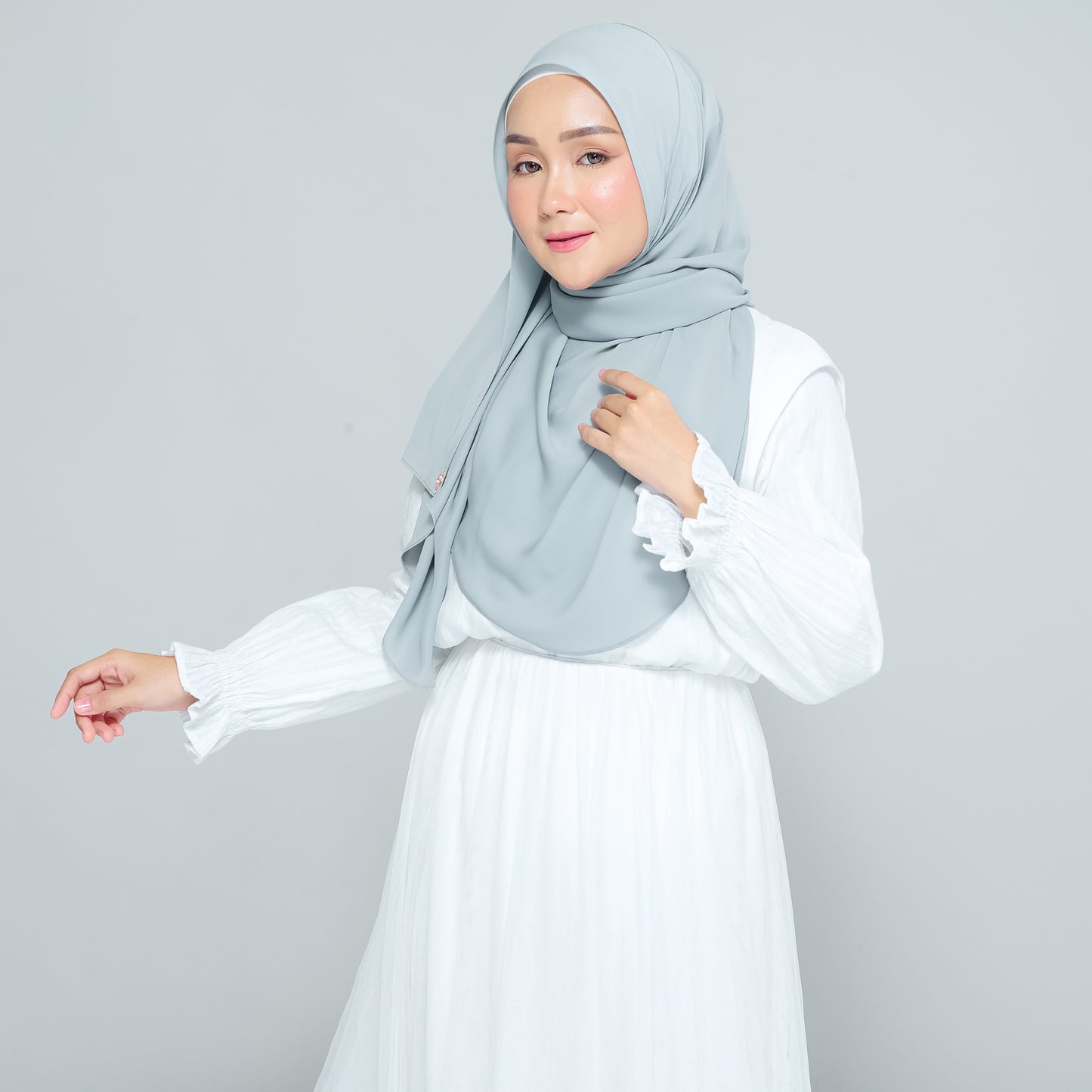 Semi-Instant Sarongje | Chiffon Silk in Earl Grey