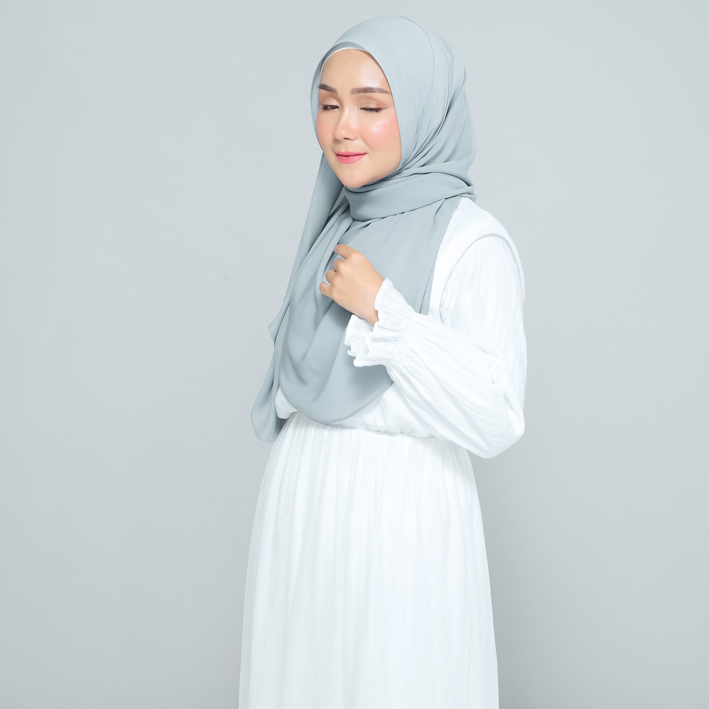 Semi-Instant Sarongje | Chiffon Silk in Earl Grey